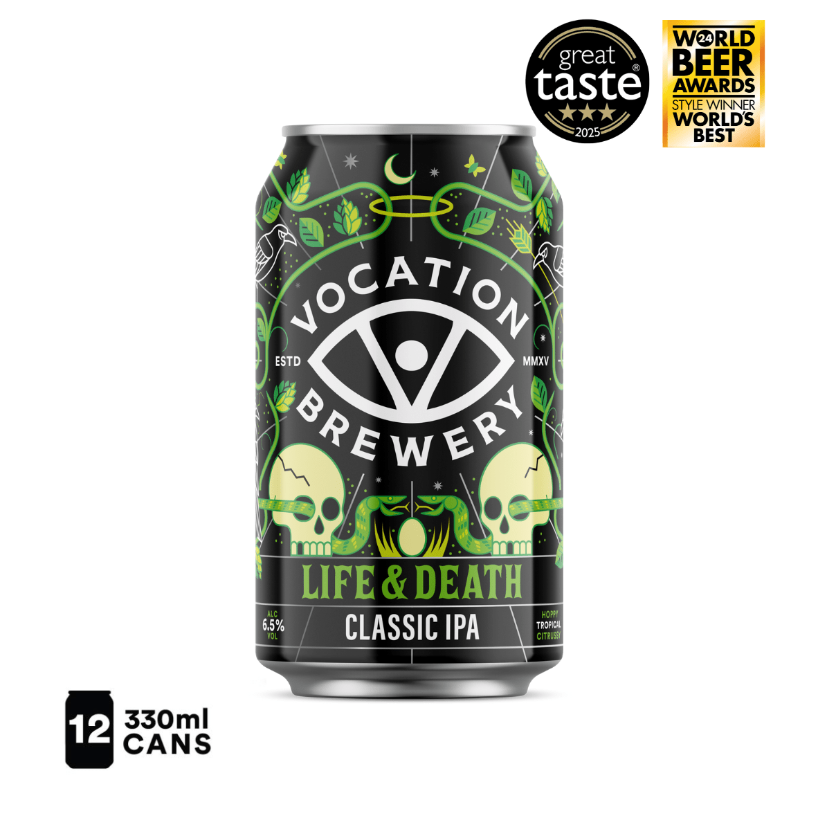 12PK Life & Death | 6.5% Hoppy IPA 330ml - Vocation Brewery
