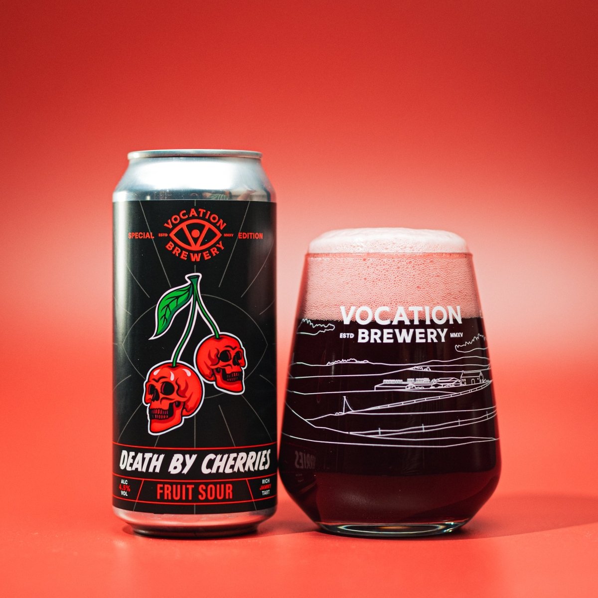 Death By Cherries | 4.5% Cherry Sour 440ml - Vocation Brewery