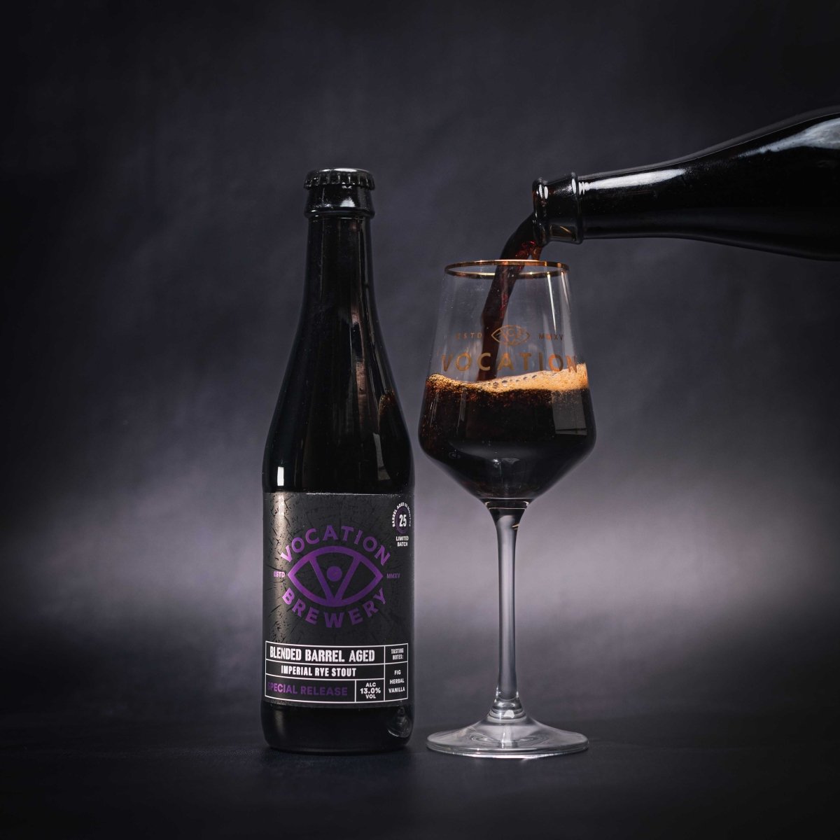 Imperial Rye Stout | 13% Blended Barrel Aged Beer | 330ml bottle - Vocation Brewery