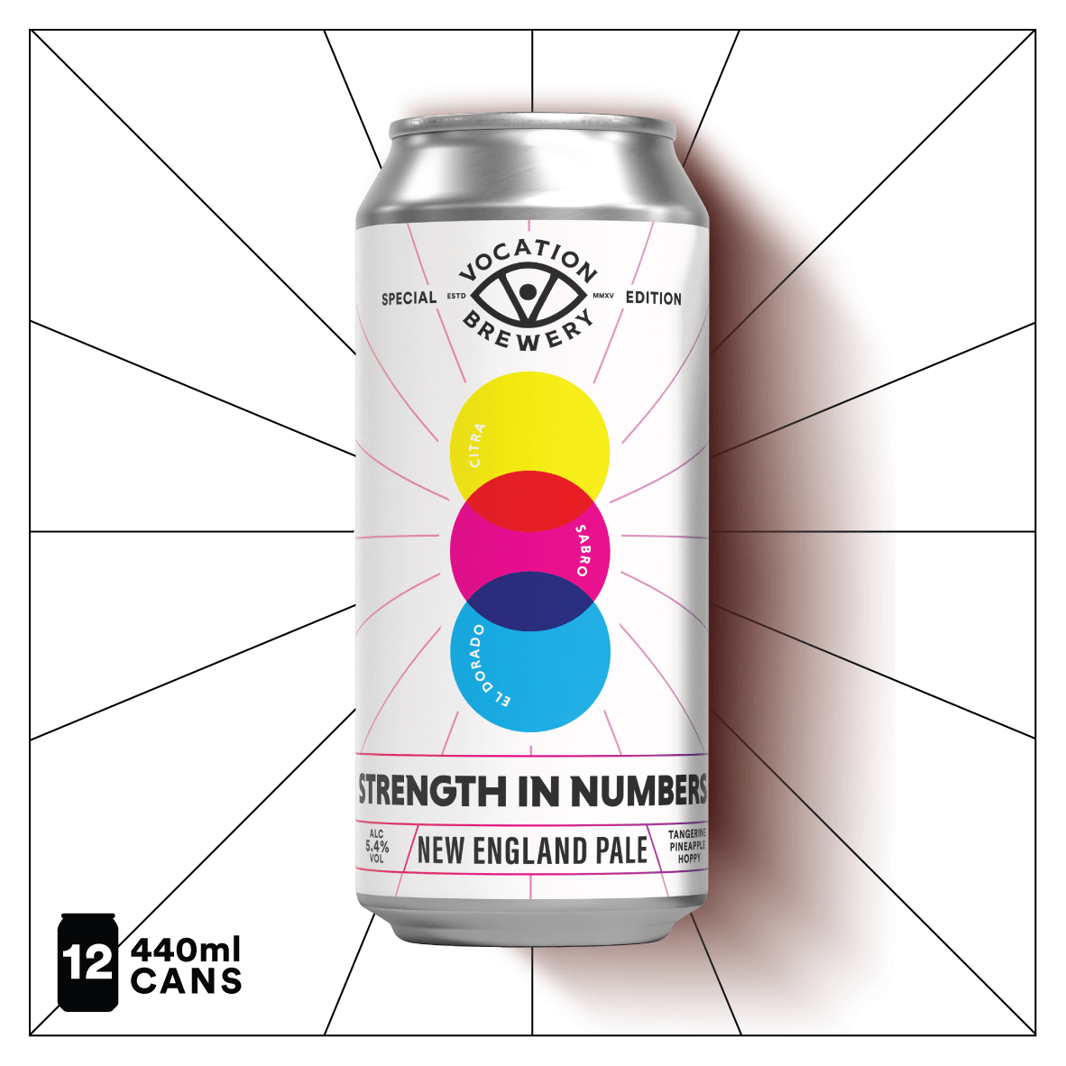 Strength In Numbers | 5.4% New England Pale | 440ml - Vocation Brewery