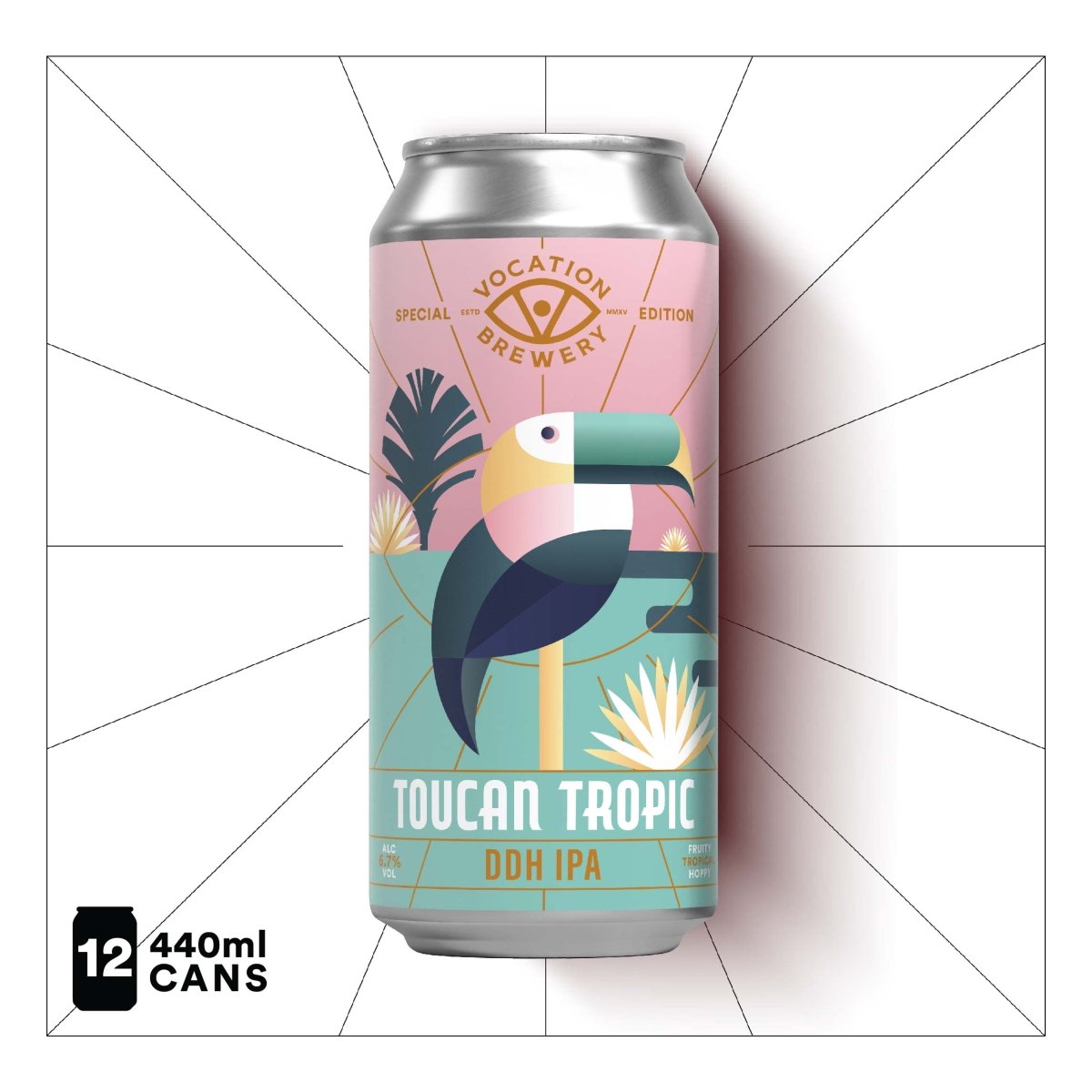 Toucan Tropic | 6.7% DDH IPA 440ml - Vocation Brewery