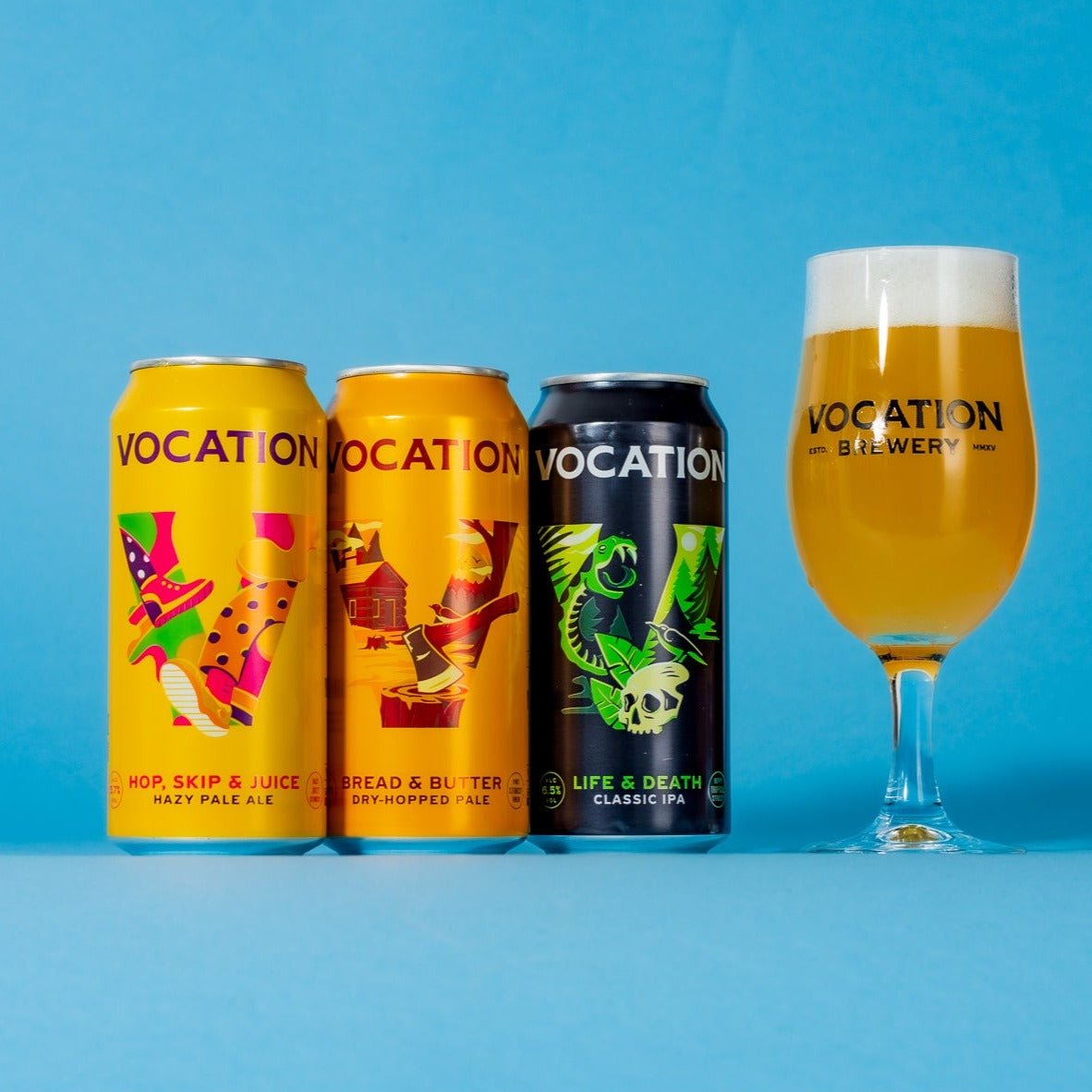 Vocation IPA Craft Beer Gift Set 3 Cans & Glass Vocation Brewery