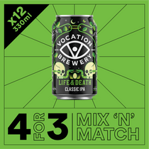 12PK Life & Death | 6.5% Hoppy IPA 330ml - Vocation Brewery