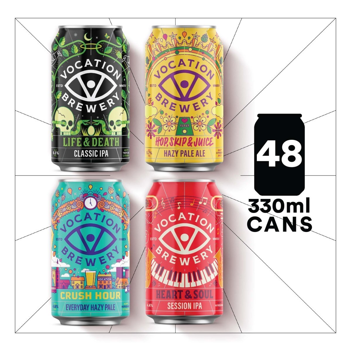 48PK Vocation Mixed Craft Beer Case | Mixed Pale Ale Pack | 48 x 330ml - Vocation Brewery