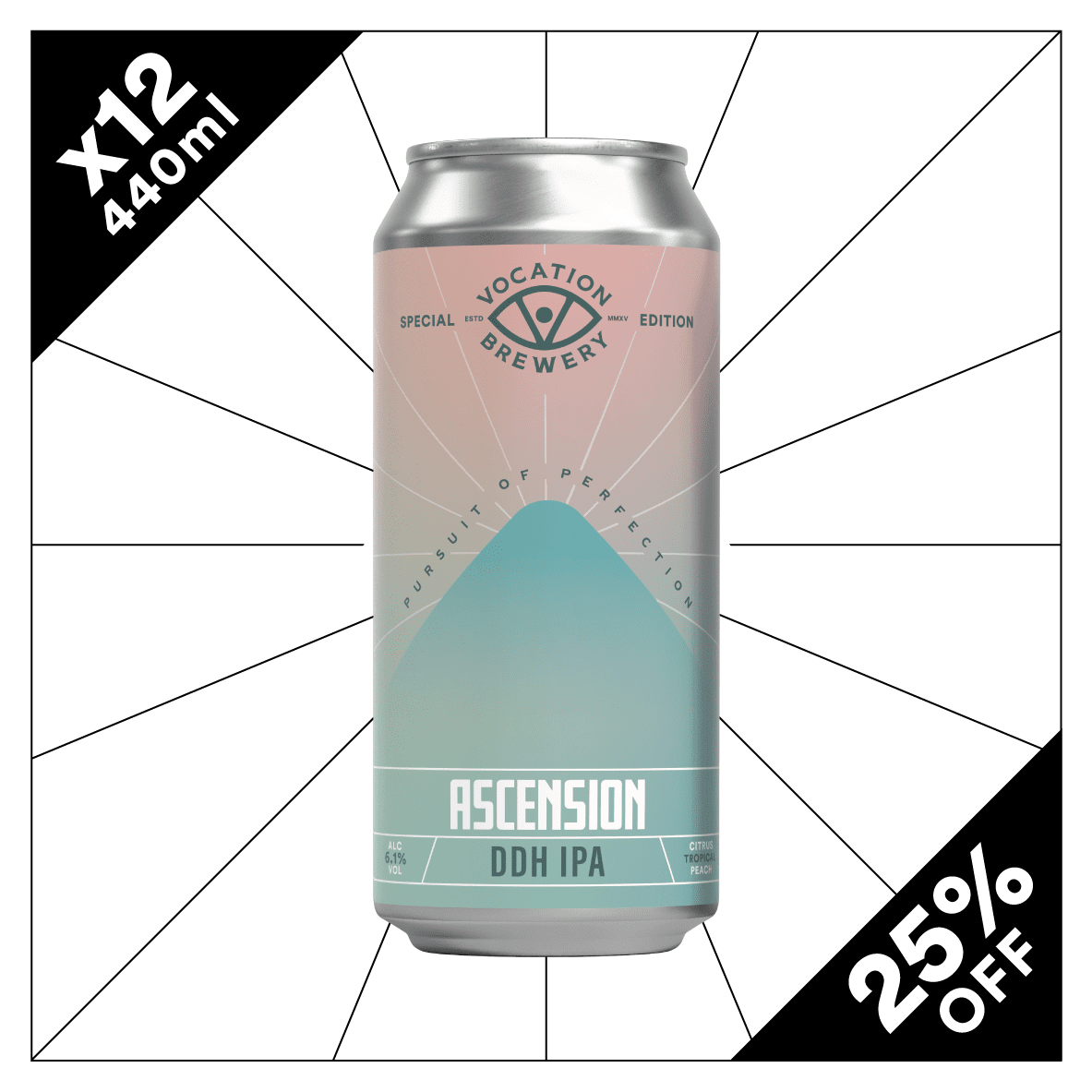 Ascension | 6.1% DDH IPA | 440ml - Vocation Brewery
