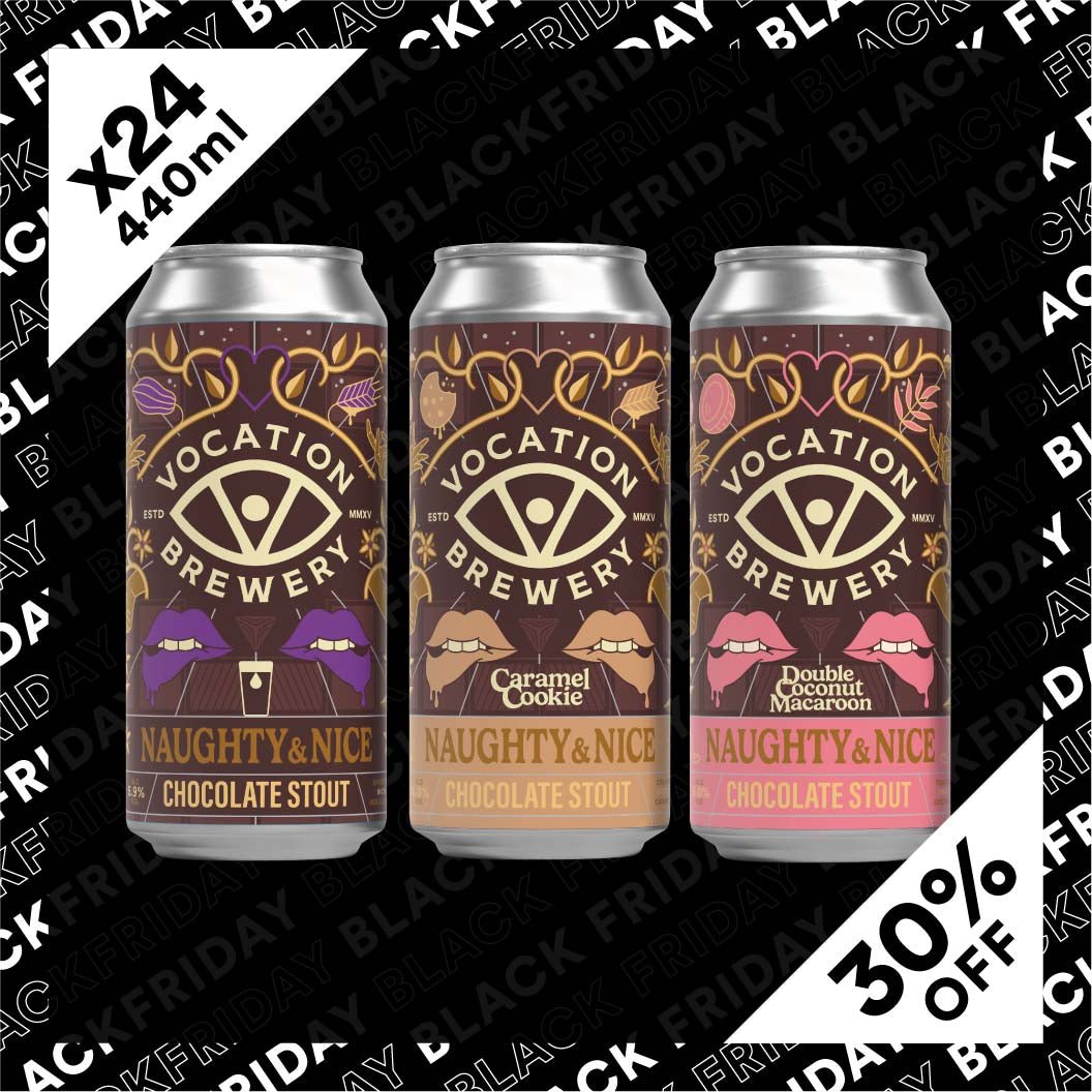 Black Friday Stout Selection | Mixed Stout Line - Up | 24 x 440ml Cans - Vocation Brewery