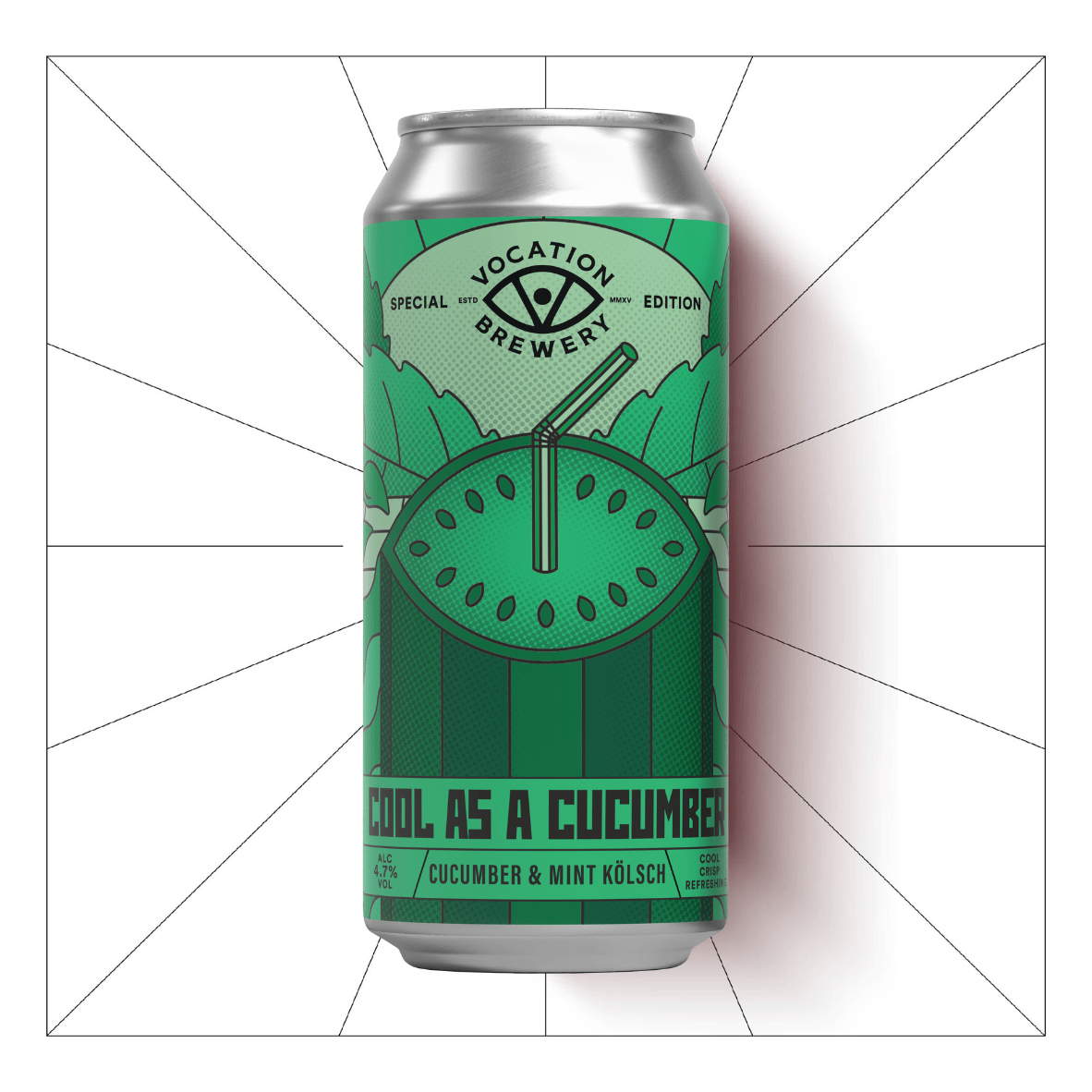 Cool as a Cucumber | 4.7% Cucumber & Mint Kölsch 440ml - Vocation Brewery