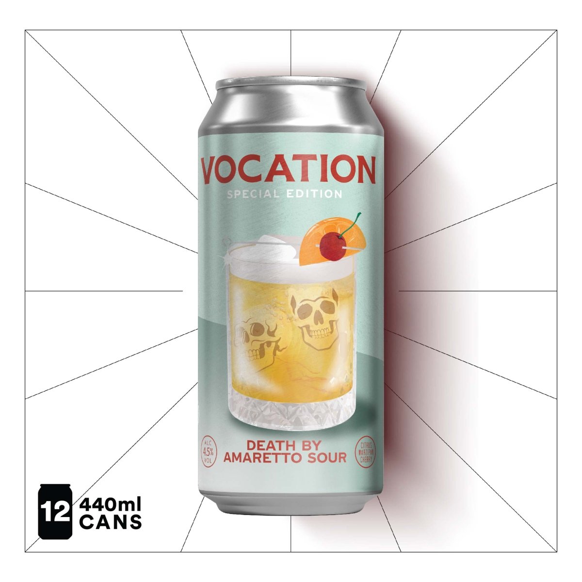 Death By Amaretto Sour | 4.5% Amaretto Sour 440ml - Vocation Brewery