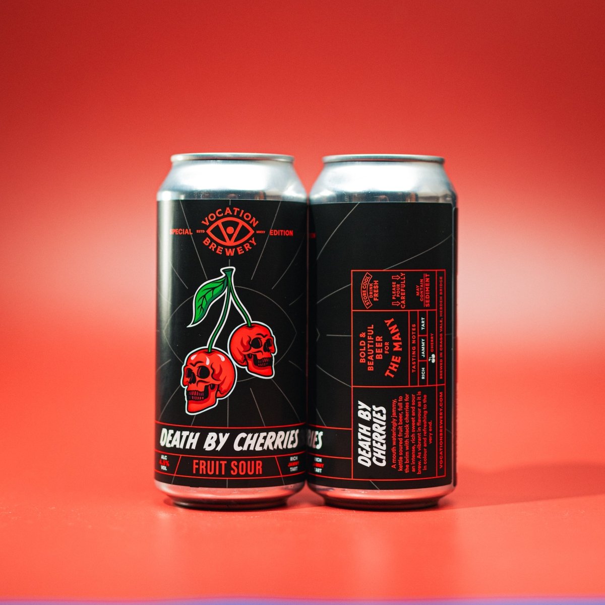 Death By Cherries | 4.5% Cherry Sour 440ml - Vocation Brewery