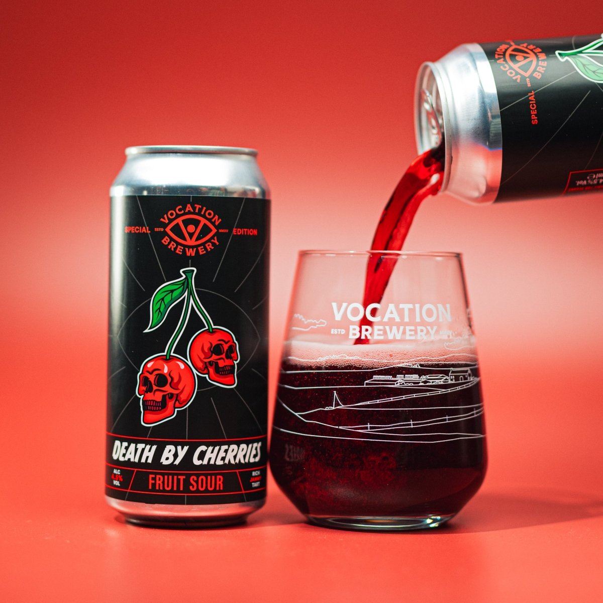 Death By Cherries | 4.5% Cherry Sour 440ml - Vocation Brewery