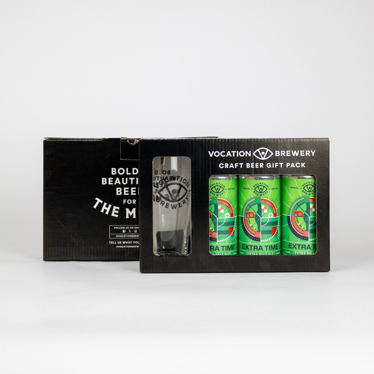Extra Time Beer & Pint Glass Gift Set | Extra Pale Ale Gift Pack | 3 x 440ml & Glass - Vocation Brewery