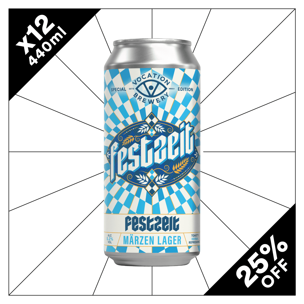 Festzeit | 5.2% Märzen Lager 440ml - Vocation Brewery