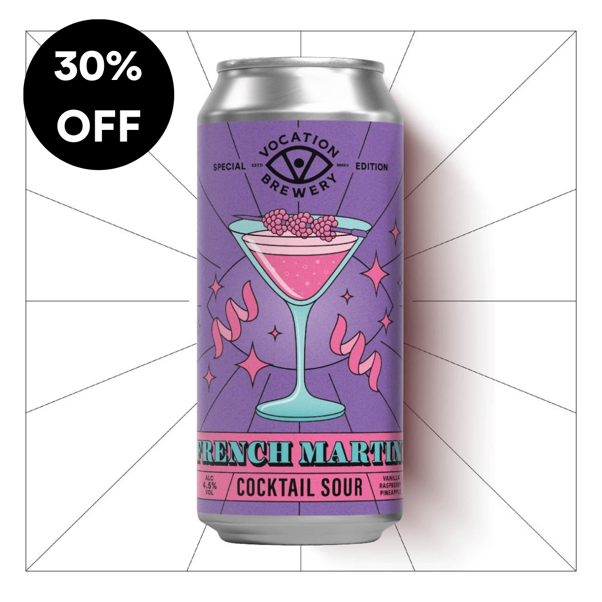 French Martini Sour | 4.5% Cocktail Sour | 440ml - Vocation Brewery