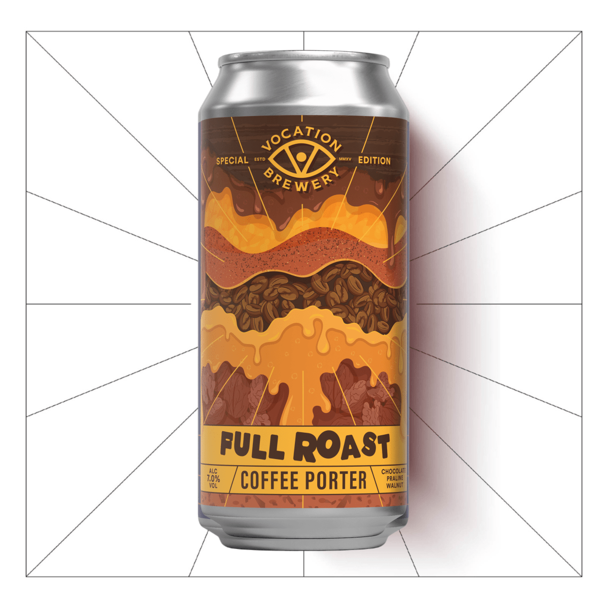 Full Roast | 7.0% Coffee & Walnut Porter 440ml - Vocation Brewery