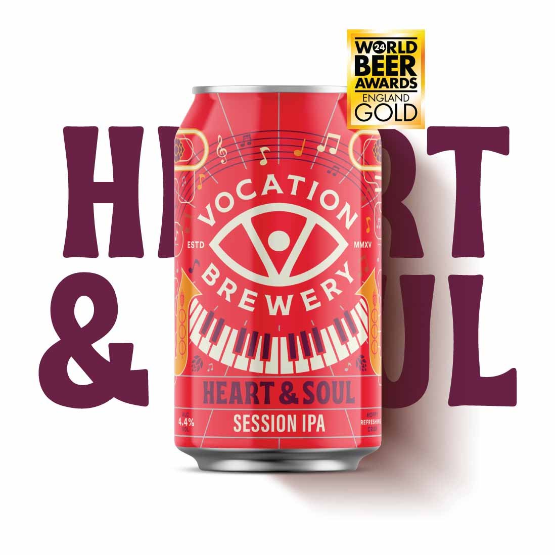 Heart & Soul | 4.4% Session IPA Gluten Free 330ml - Vocation Brewery