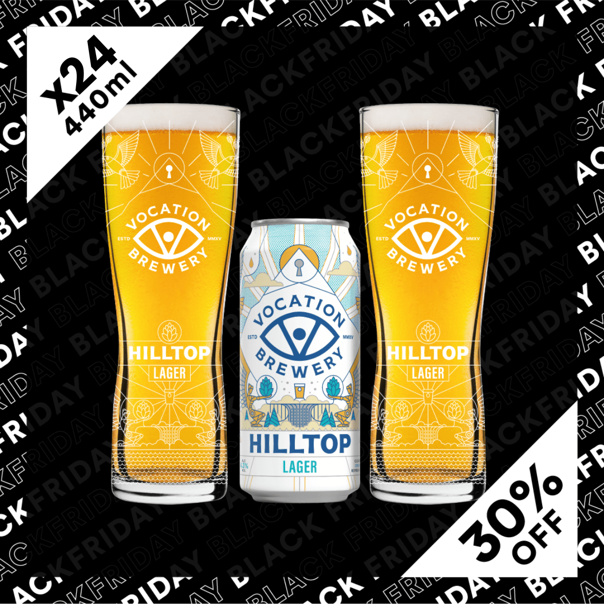 Hilltop Lager Gift Pack | Signature Lager & Glass Set - Vocation Brewery