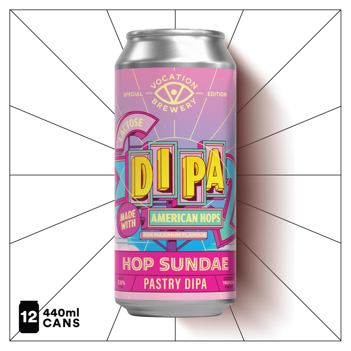 Hop Sundae | 7.5% Pastry DIPA 440ml - Vocation Brewery