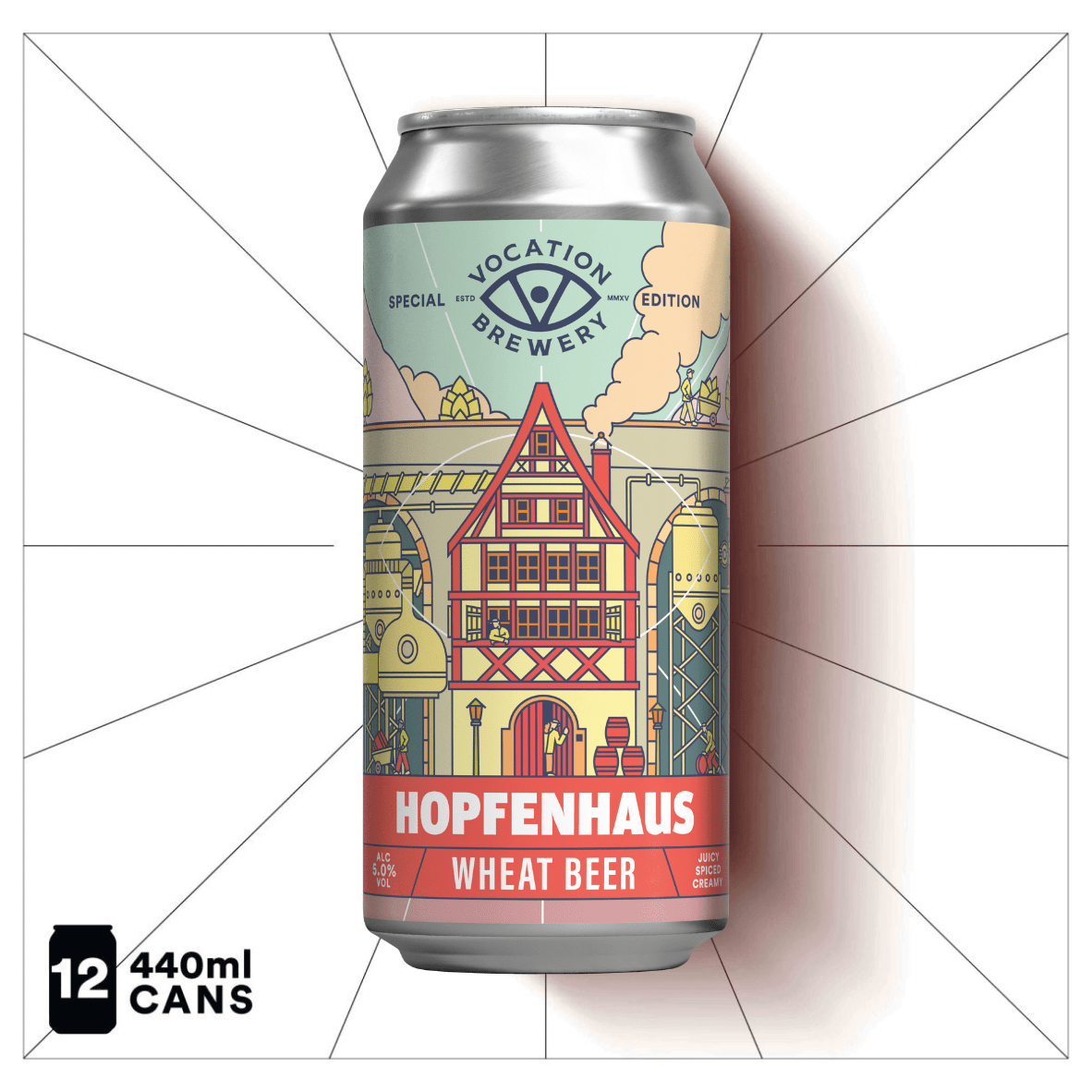 Hopfenhaus | 5.0% Wheat Beer | 440ml - Vocation Brewery
