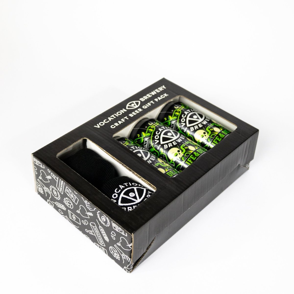Life & Death Beer & Beanie Gift Set | Hoppy IPA Gift Pack | 3 x 440ml & Beanie - Vocation Brewery