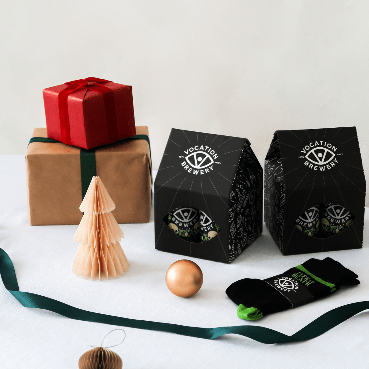 Life & Death Beer & Socks Gift Set | IPA Gift Pack | 4 x 330ml & Socks - Vocation Brewery