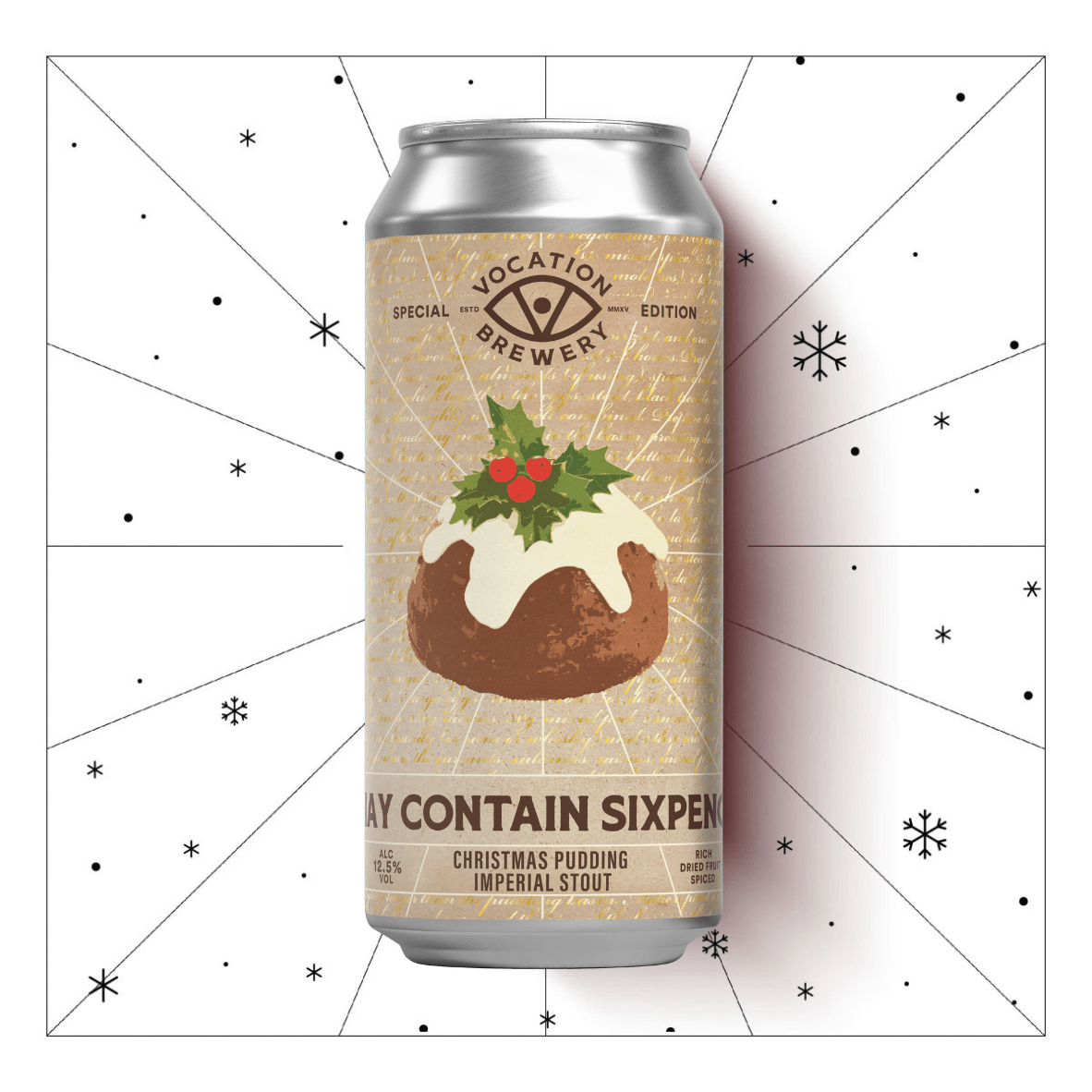 May Contain Sixpence | 12.5% Christmas Pudding Imperial Stout 440ml - Vocation Brewery