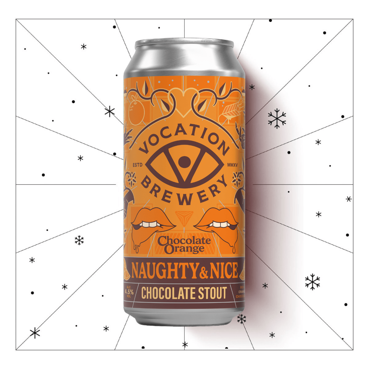 Naughty & Nice Chocolate Orange | 4.5% Chocolate Stout 440ml - Vocation Brewery