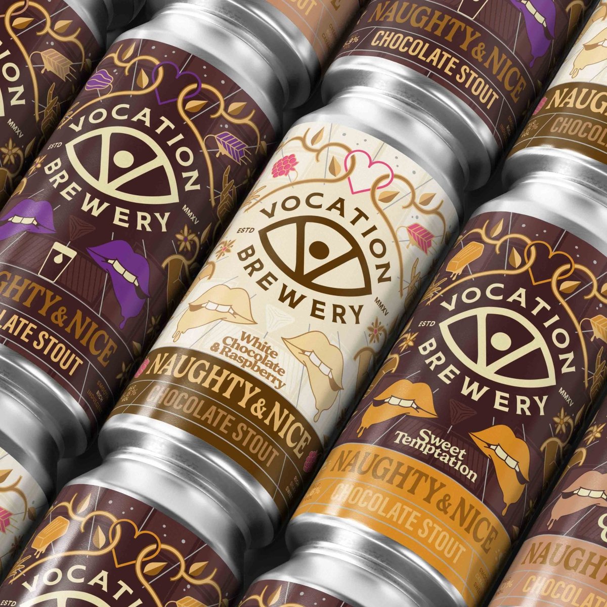 Naughty & Nice Chocolate Stout Pack | Indulgent Stout Mixed Case | 12 x 440ml - Vocation Brewery