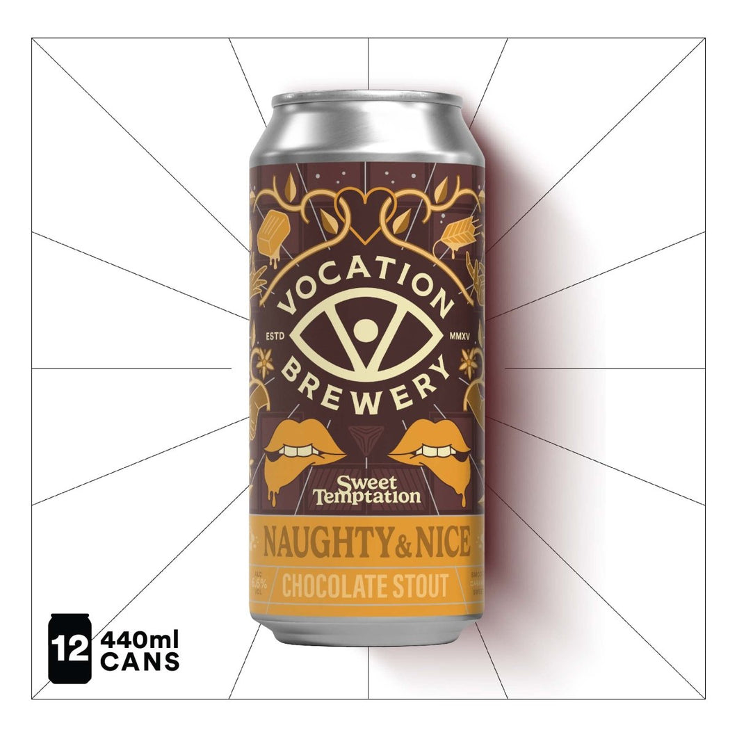 Naughty & Nice | Sweet Temptation | 6.6% Chocolate Stout 440ml - Vocation Brewery