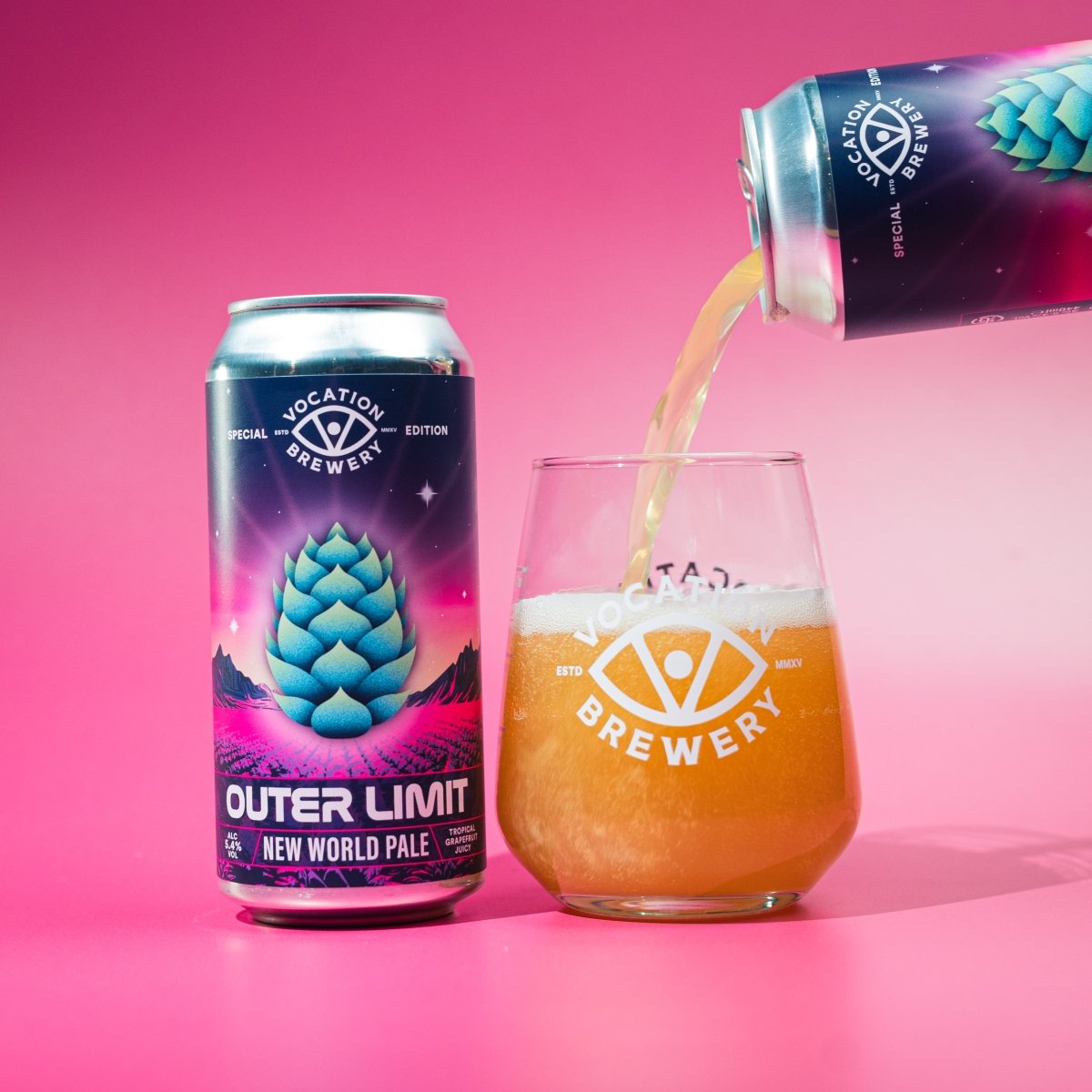 Outer Limit | 5.4% New World Pale | 440ml - Vocation Brewery
