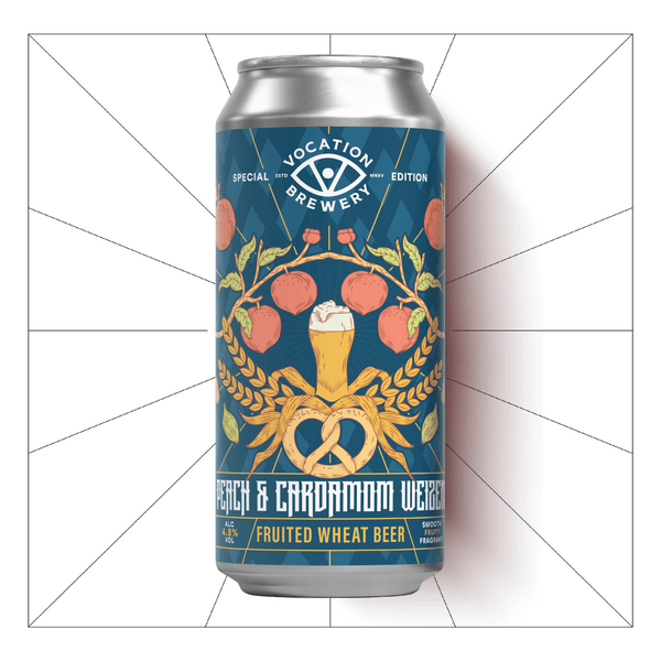 Peach & Cardamom Weizen | 4.8% Fruited Wheat Beer 440ml - Vocation Brewery