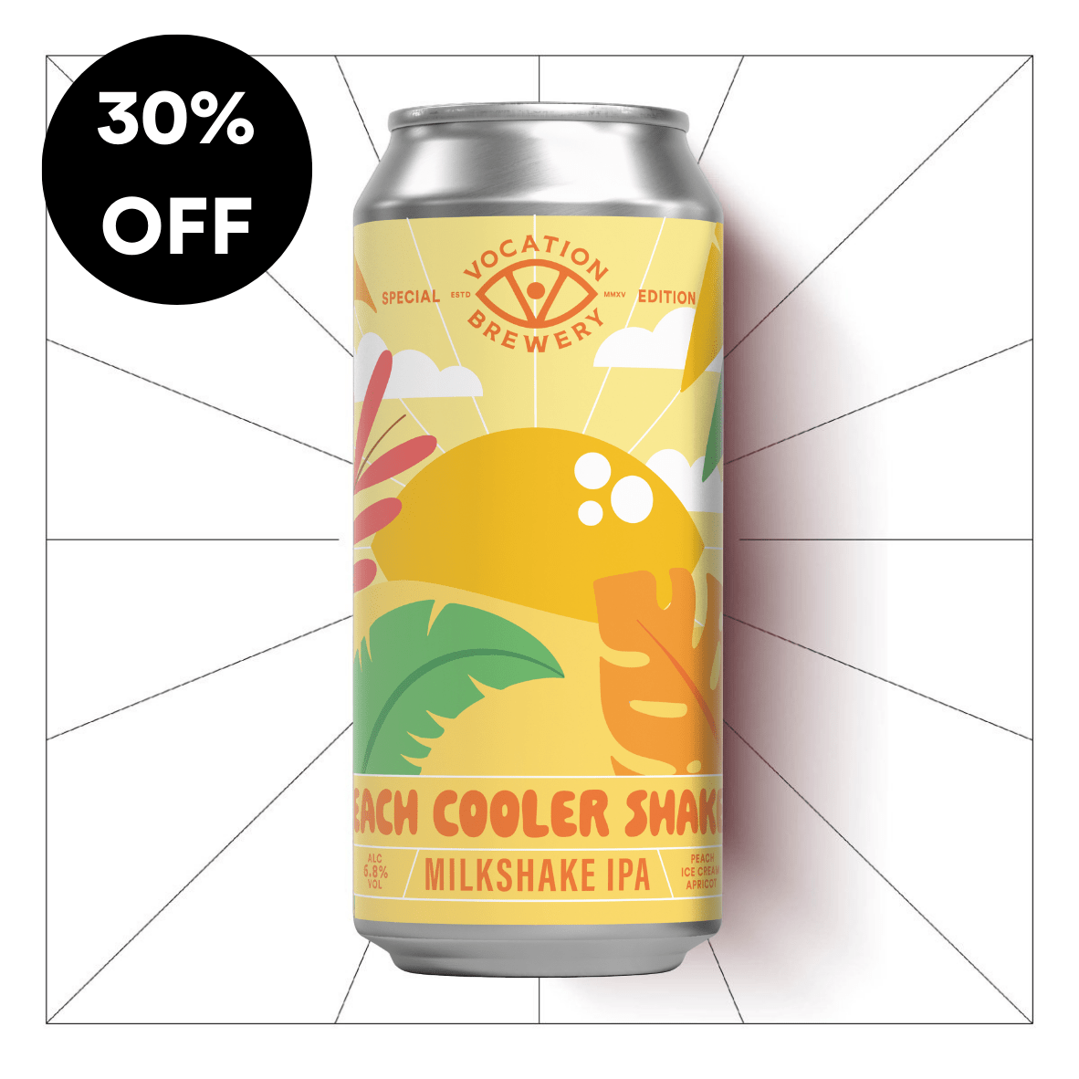 Peach Cooler Shaker | 6.8% Milkshake IPA | 440ml - Vocation Brewery