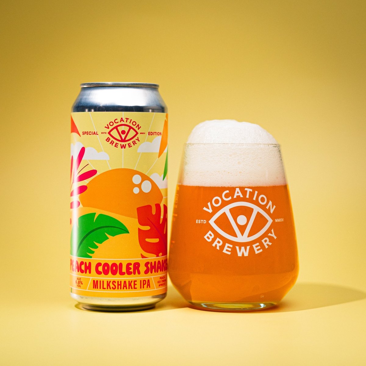 Peach Cooler Shaker | 6.8% Milkshake IPA | 440ml - Vocation Brewery