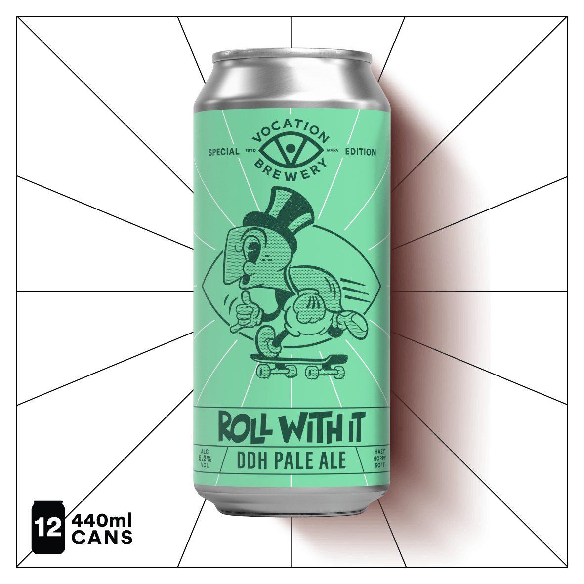 Roll With It | 5.2% DDH Pale Ale 440ml - Vocation Brewery