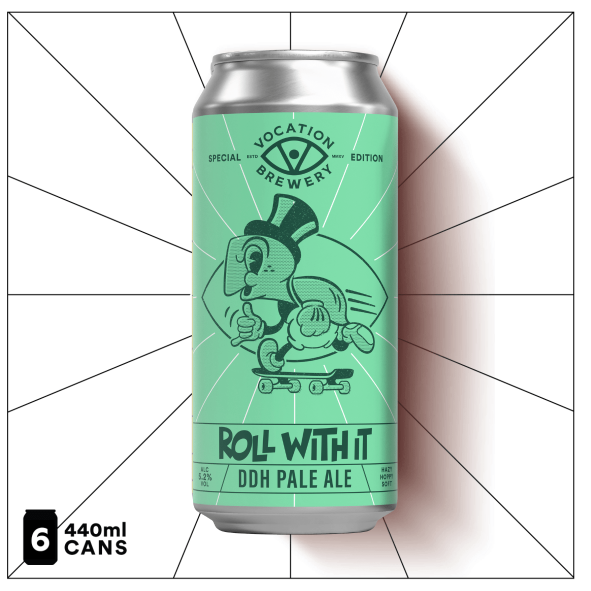 Roll With It | 5.2% DDH Pale Ale 440ml - Vocation Brewery
