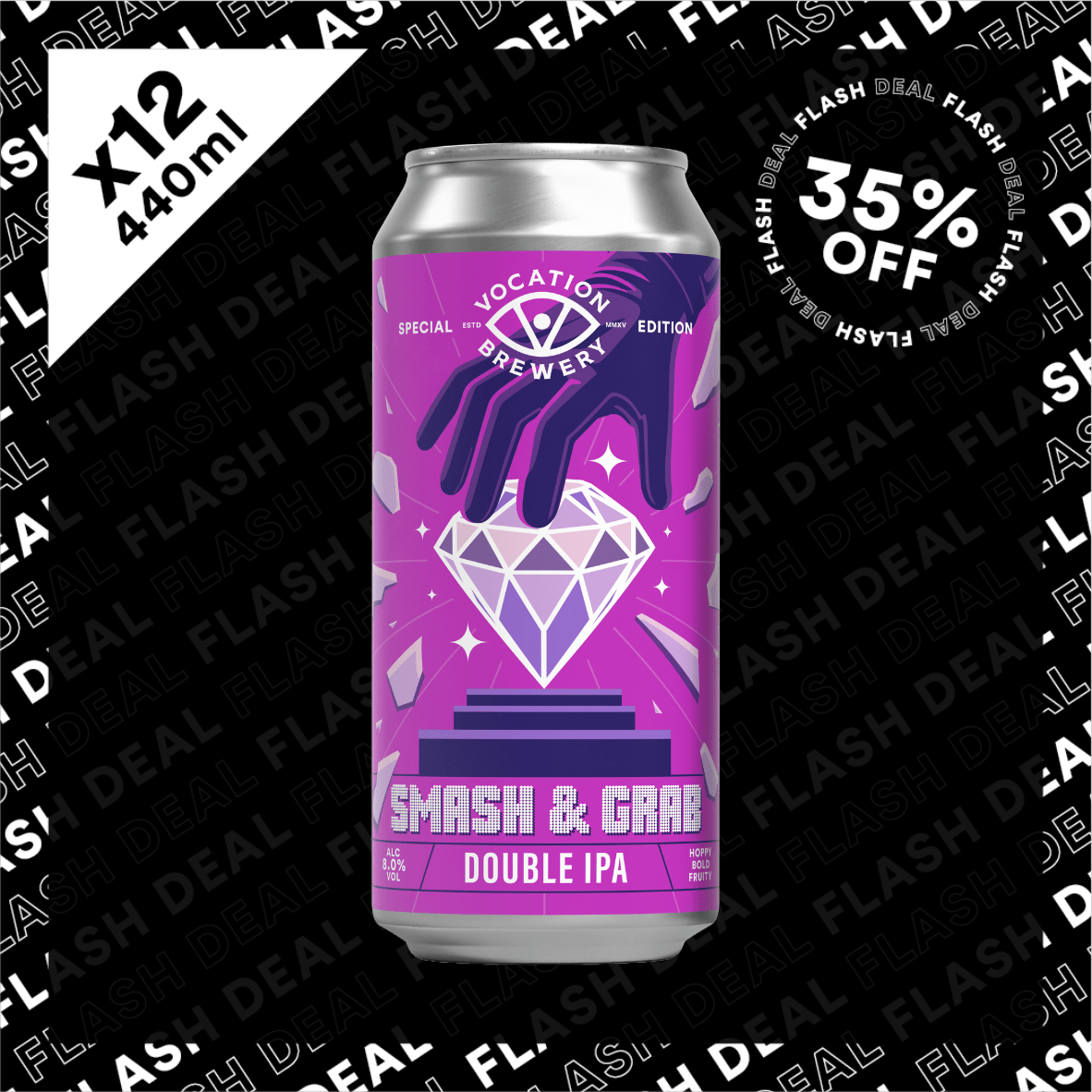 Smash & Grab | 8.0% DIPA | 440ml - Vocation Brewery