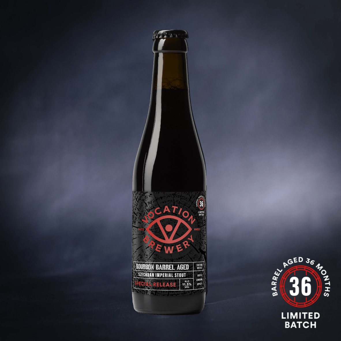 Szechuan Imperial Stout | 11.5% Bourbon Barrel Aged | 330ml bottle - Vocation Brewery