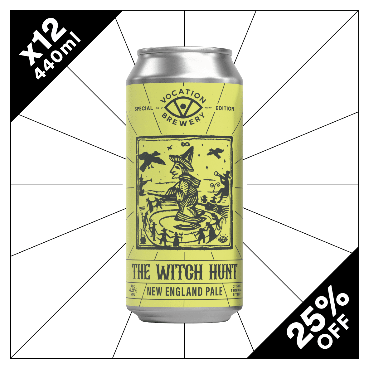 The Witch Hunt | 4.2% New England Pale 440ml - Vocation Brewery