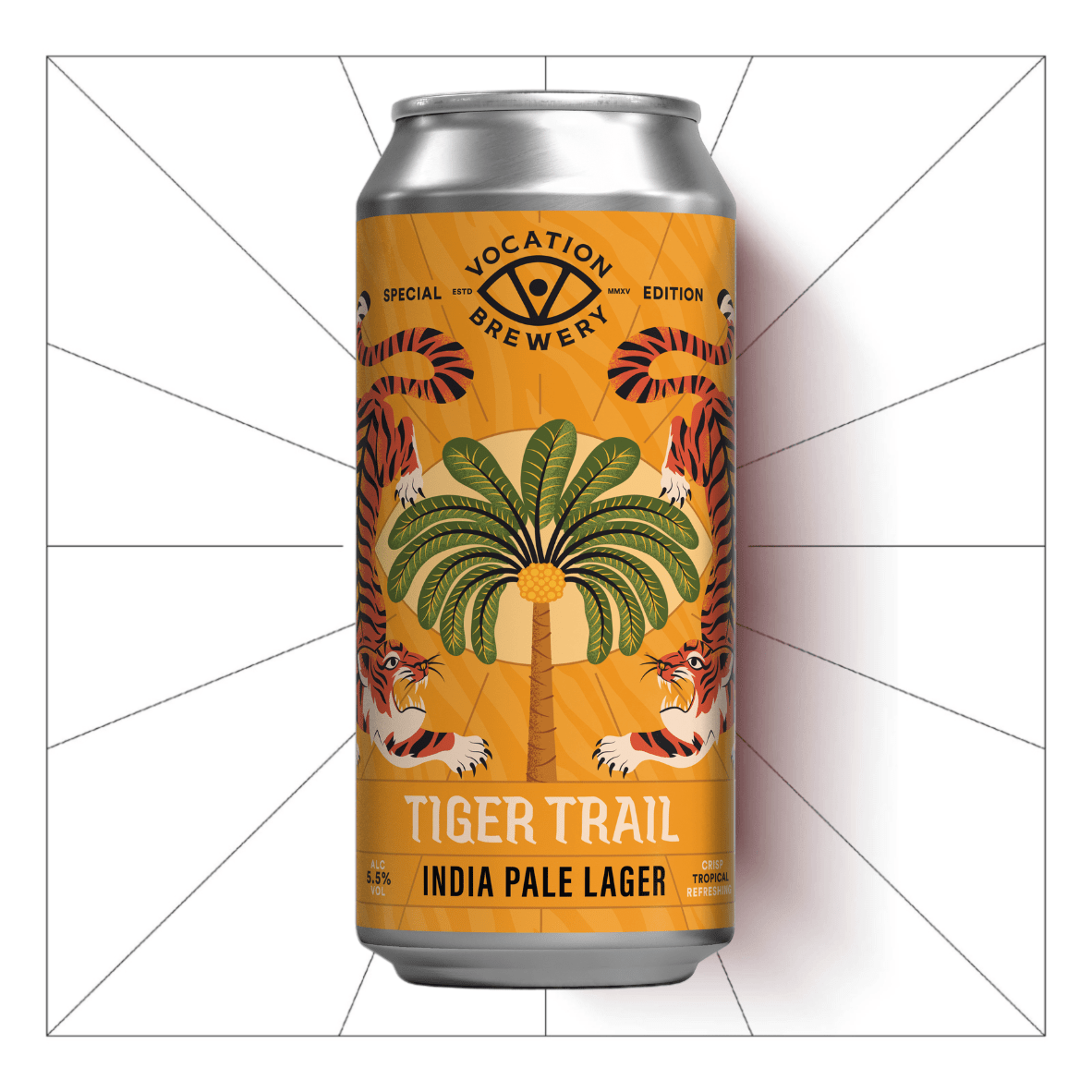 Tiger Trail | 5.5% India Pale Lager 440ml - Vocation Brewery