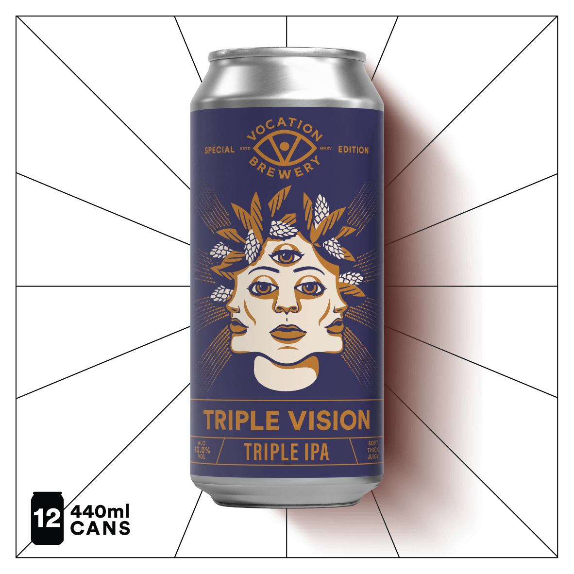 Triple Vision | 10.0% Triple IPA 440ml - Vocation Brewery