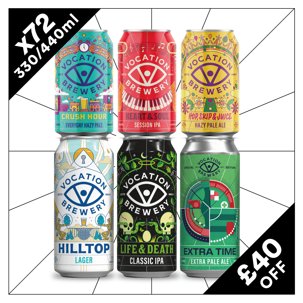 Vocation Biggest Case Ever | Mixed Beer Pack | 72 x Cans - Vocation Brewery