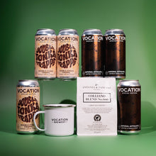 Load image into Gallery viewer, Vocation Brewery x Antonia &amp; Panesar | Stout &amp; Coffee Pack | 6 x 440ml, Ground Coffee and Mug - Vocation Brewery
