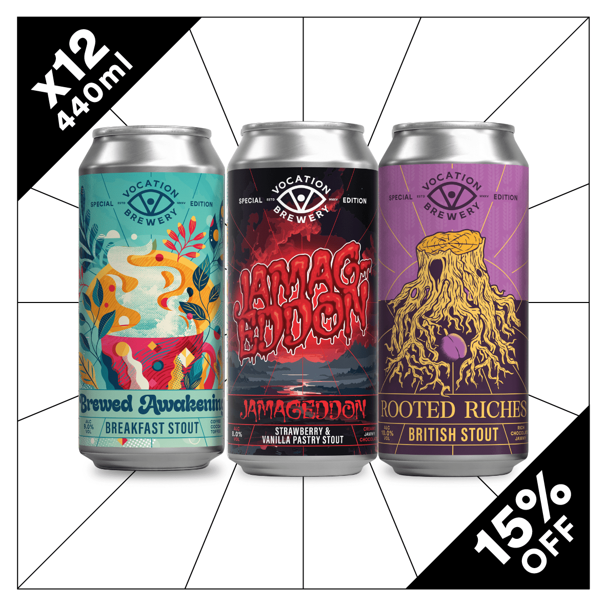 Vocation Decadent Stout Mixed Case | Mixed Stout Pack | 12 x 440ml - Vocation Brewery