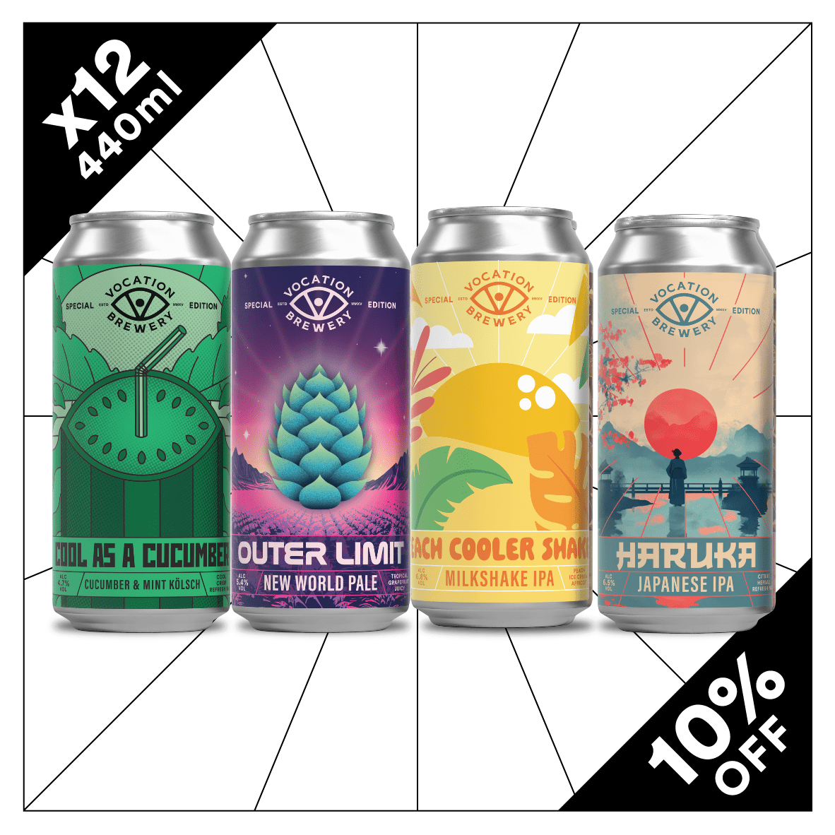 Vocation Discovery Case | Flavour Exploration Mixed Pack | 12 x 440ml - Vocation Brewery