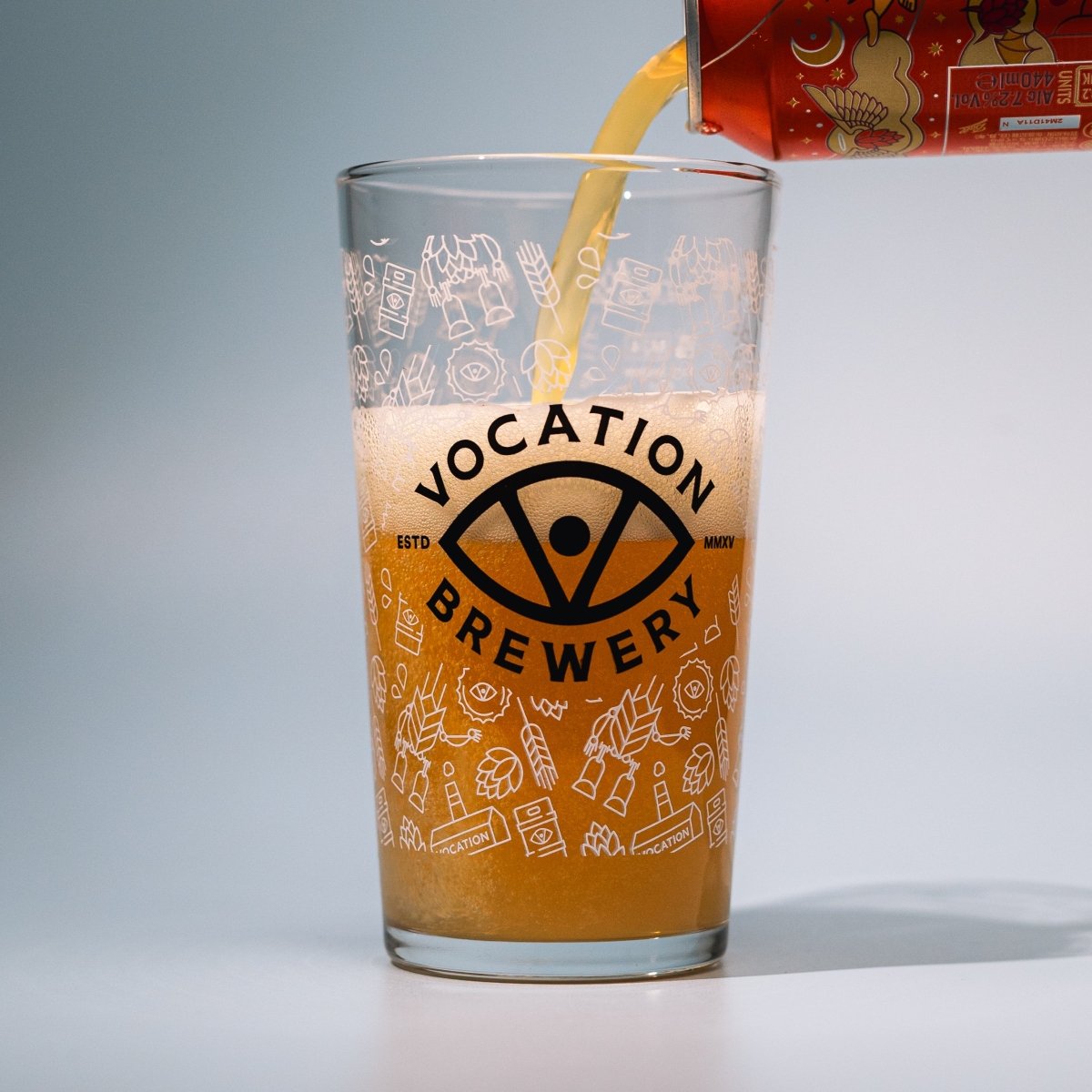 Vocation 'Eye Logo' Pint Glass | 20oz - Vocation Brewery