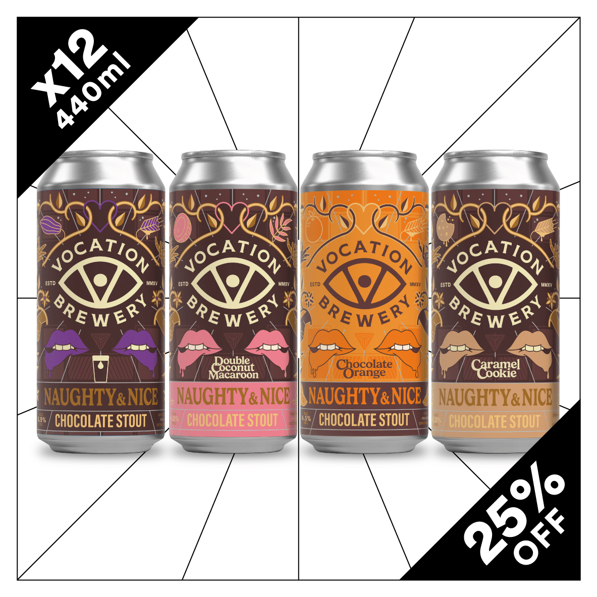 Vocation Stout Selection | Mixed Stout Line - Up | 12 x 440ml - Vocation Brewery