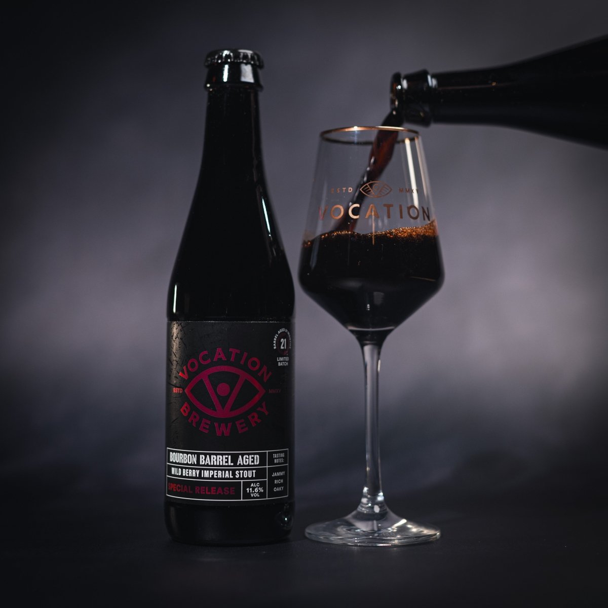 Wild Berry Imperial Stout | 11.6% Bourbon Barrel Aged Beer | 330ml bottle - Vocation Brewery