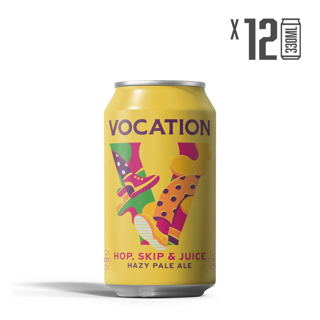 12PK Hop, Skip & Juice | 5.7% Hazy Pale Ale 330ml - Vocation Brewery