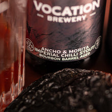 Load image into Gallery viewer, Ancho &amp; Morita Chilli Imperial Stout - Bourbon Barrel Aged | 11.7% 330ml Bottle - Vocation Brewery
