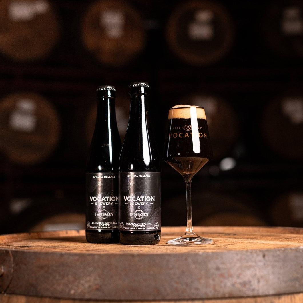 Blended Imperial Porter | Pinot Noir & Whisky Barrel Aged 10.4% 330ml bottle - Vocation Brewery
