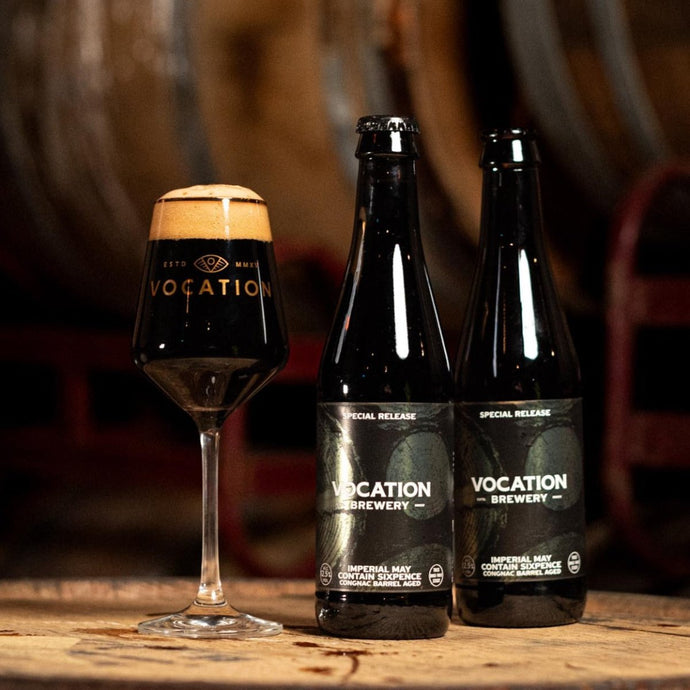 Imperial May Contain Sixpence | Cognac Barrel Aged Imperial Stout 12.5% 330ml Bottle - Vocation Brewery